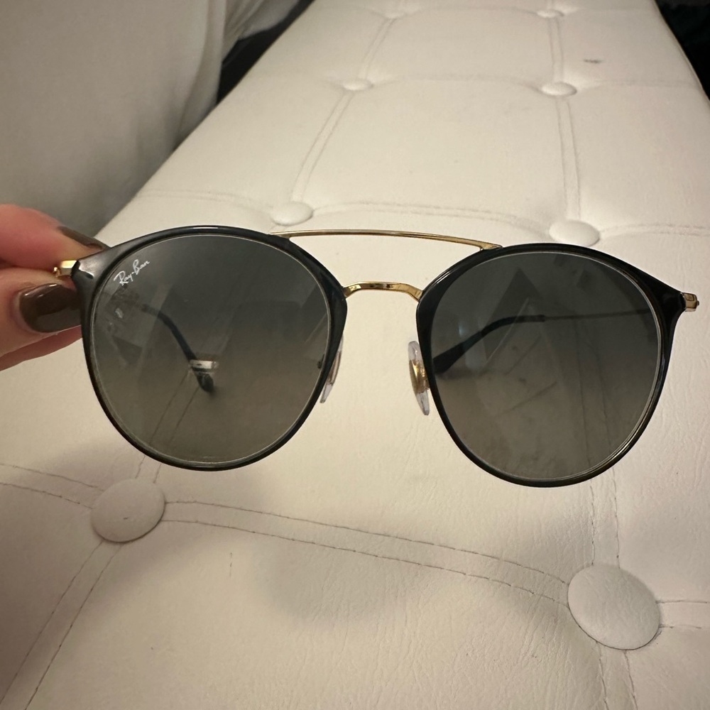 Ray-Ban Black and Gold Sunglasses - Picture 6 of 12